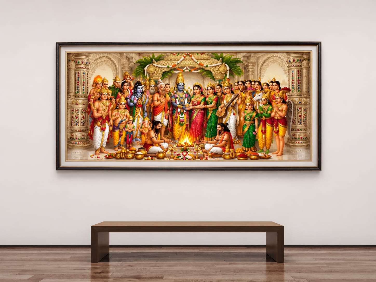 Ram Sita Kalyanam Panorama framed wall art